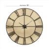 imageDeco 79 Metal Cane Wall Clock 35quot x 3quot x 35quot BrownBrown