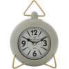 imageDeco 79 Metal Decorative Clock Mantel Clock with Gold Accents Tabletop Clock 6quot x 3quot x 9quot GrayGray