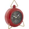 imageDeco 79 Metal Decorative Clock Mantel Clock with Gold Accents Tabletop Clock 6quot x 3quot x 9quot GrayRed