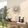imageDeco 79 Metal Decorative Wall Clock Starburst Wall Clock for Home with Silver Accents Wall Clock for Room 22quot x 3quot x 22quot Brown