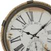 imageDeco 79 Metal Decorative Wall Clock with Rope Accents 17quot x 2quot x 17quot WhiteWhite