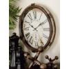 imageDeco 79 Metal Decorative Wall Clock with Rope Accents 17quot x 2quot x 17quot WhiteWhite