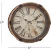 imageDeco 79 Metal Decorative Wall Clock with Rope Accents 17quot x 2quot x 17quot WhiteWhite