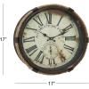 imageDeco 79 Metal Decorative Wall Clock with Rope Accents 17quot x 2quot x 17quot WhiteWhite