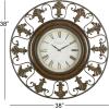 imageDeco 79 Metal Fleur De Lis Wall Clock 38quot x 5quot x 38quot Brown