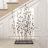 imageDeco 79 Metal Floral Decorative Sculpture Home Decor Statue with Loose Stones Accent Figurine 14quot x 5quot x 31quot Black