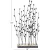 imageDeco 79 Metal Floral Decorative Sculpture Home Decor Statue with Loose Stones Accent Figurine 14quot x 5quot x 31quot Black