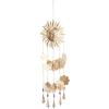 imageDeco 79 Metal Floral Sun and Flowers Windchime with Glass Beads and Cone Bells 11quot x 1quot x 32quot Gold