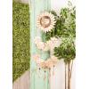 imageDeco 79 Metal Floral Sun and Flowers Windchime with Glass Beads and Cone Bells 11quot x 1quot x 32quot Gold