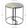 imageDeco 79 Metal Leaf Accent Table Set of 2 20quot 20quotH Black