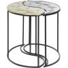 imageDeco 79 Metal Leaf Accent Table Set of 2 20quot 20quotH Black