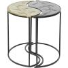 imageDeco 79 Metal Leaf Accent Table Set of 2 20quot 20quotH Black