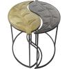 imageDeco 79 Metal Leaf Accent Table Set of 2 20quot 20quotH Black