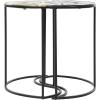imageDeco 79 Metal Leaf Accent Table Set of 2 20quot 20quotH Black