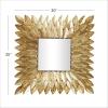 imageDeco 79 Metal Leaf Room Wall Mirror Radial Entryway Mirror Wall Mounted Mirror 30quot x 1quot x 30quot Brown