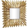 imageDeco 79 Metal Leaf Room Wall Mirror Radial Entryway Mirror Wall Mounted Mirror 30quot x 1quot x 30quot Brown