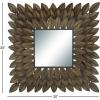 imageDeco 79 Metal Leaf Room Wall Mirror Radial Entryway Mirror Wall Mounted Mirror 30quot x 1quot x 30quot Brown