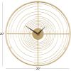 imageDeco 79 Metal Open Frame Swirl Wall Clock 20quot x 2quot x 20quot Gold