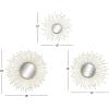 imageDeco 79 Metal Room Wall Mirror Starburst Entryway Mirrors Set of 3 Wall Mounted Mirrors 16quot 15quot 12quotD GoldGold