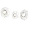 imageDeco 79 Metal Room Wall Mirror Starburst Entryway Mirrors Set of 3 Wall Mounted Mirrors 16quot 15quot 12quotD GoldGold