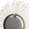 imageDeco 79 Metal Room Wall Mirror Starburst Entryway Mirrors Set of 3 Wall Mounted Mirrors 16quot 15quot 12quotD GoldGold