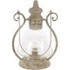 imageDeco 79 Metal Scroll Indoor Outdoor Candle Lantern Decorative Lantern Candle Holder with Arched Handle Lantern 9quot x 8quot x 12quot BronzeBronze