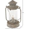 imageDeco 79 Metal Scroll Indoor Outdoor Candle Lantern Decorative Lantern Candle Holder with Arched Handle Lantern 9quot x 8quot x 12quot BronzeBronze