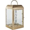 imageDeco 79 Metal Scroll Indoor Outdoor Candle Lantern Decorative Lantern Candle Holder with Arched Handle Lantern 9quot x 8quot x 12quot BronzeGold