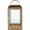 imageDeco 79 Metal Scroll Indoor Outdoor Candle Lantern Decorative Lantern Candle Holder with Arched Handle Lantern 9quot x 8quot x 12quot BronzeGold