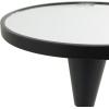 imageDeco 79 Metal Side End Accent Table Pedestal Base End Table with Mirrored Glass Top Side Table 16quot x 16quot x 24quot BlackBlack