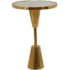 imageDeco 79 Metal Side End Accent Table Pedestal Base End Table with Mirrored Glass Top Side Table 16quot x 16quot x 24quot BlackGold