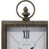 imageDeco 79 Metal Standing Stopwatch Clock 7quot x 4quot x 11quot BrownBrass