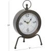 imageDeco 79 Metal Standing Stopwatch Clock 7quot x 4quot x 11quot BrownBrown