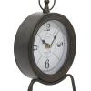 imageDeco 79 Metal Standing Stopwatch Clock 7quot x 4quot x 11quot BrownBrown