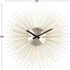imageDeco 79 Metal Starburst Decorative Wall Clock Wall Clock for Home with Black Accents Wall Clock for Room 19quot x 1quot x 19quot Gold