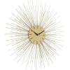 imageDeco 79 Metal Starburst Decorative Wall Clock Wall Clock for Home with Black Accents Wall Clock for Room 19quot x 1quot x 19quot Gold