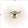 imageDeco 79 Metal Starburst Decorative Wall Clock Wall Clock for Home with Black Accents Wall Clock for Room 19quot x 1quot x 19quot Gold