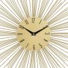 imageDeco 79 Metal Starburst Decorative Wall Clock Wall Clock for Home with Black Accents Wall Clock for Room 19quot x 1quot x 19quot Gold