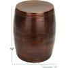 imageDeco 79 Metal Stool 19 by 14Inch Brown 31332Brown