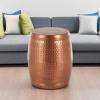 imageDeco 79 Metal Stool 19 by 14Inch Brown 31332Copper