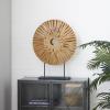 imageDeco 79 Plastic Rattan Abstract Handmade Decorative Sculpture Home Decor Statue with Black Stand Accent Figurine 22quot x 6quot x 29quot Brown