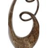 imageDeco 79 Polystone Abstract Decorative Sculpture Swirl Home Decor Statue Accent Figurine 14quot x 8quot x 31quot Brown14 x 8 x 31