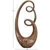 imageDeco 79 Polystone Abstract Decorative Sculpture Swirl Home Decor Statue Accent Figurine 14quot x 8quot x 31quot Brown14 x 8 x 31