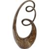 imageDeco 79 Polystone Abstract Decorative Sculpture Swirl Home Decor Statue Accent Figurine 14quot x 8quot x 31quot Brown14 x 8 x 31