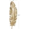 imageDeco 79 Polystone Bird Home Wall Decor Large Metallic Feather Wall Sculpture Wall Art 14quot x 2quot x 47quot Gold14 x 3 x 47