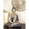imageDeco 79 Polystone Buddha Decorative Sculpture Meditating Home Decor Statue with Engraved Carvings and Relief Detailing Accent Figurine 12quot x 6quot x 16quot Brass