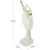 imageDeco 79 Polystone Dancer Decorative Sculpture Home Decor Statue with Black Square Base Accent Figurine 9quot x 4quot x 12quot GoldBeige