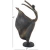 imageDeco 79 Polystone Dancer Decorative Sculpture Home Decor Statue with Black Square Base Accent Figurine 9quot x 4quot x 12quot GoldBrass