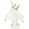 imageDeco 79 Polystone Dancer Decorative Sculpture Home Decor Statue with Black Square Base Accent Figurine 9quot x 4quot x 12quot GoldCream