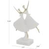 imageDeco 79 Polystone Dancer Decorative Sculpture Home Decor Statue with Black Square Base Accent Figurine 9quot x 4quot x 12quot GoldCream